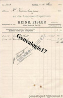 96 1054 ALLEMAGNE DEUTSCHLAND HAMBURG HAMBOURG 1902 Die Annoncen Expedition HEINR. EISLER Alter Steinweg - 1900 – 1949