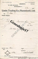 96 0987 ANGLETERRE ENGLAND MANCHESTER 1934 LIMBE TRADING COMPANY ( NYASALAND ) LTD  Long Millgate - United Kingdom