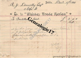 96 0957 IRLANDE IRELAND IRLAND  DUBLIN 1891 Wine Spirit Brokers R. J. DONELLY And Co Cope Street --  WHISKEY TRADE REVIE - Ver. Königreich