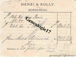 96 0859 SUISSE SWISS SOLOTHURN Soleure  -  Ets HENZI Et  KULLY - Suisse