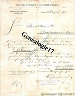 96 0830 AUTRICHE AUTRIA WIEN VIENNE 1890 ERSTER WIENER CONSUM VEREIN - Österreich