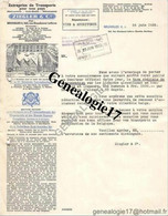 96 0781 BELGIQUE BRUXELLES 1935 Transports ZIEGLER And Co Rue Dieudonne Lefevre Cie GENERALE TRANSATLANTIQUE Antilles - Trasporti