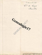 96 0766 BELGIQUE BRUXELLES 1890 Cie Des MAGASINS GENERAUX DU CONGO Rue Brederode - 1800 – 1899
