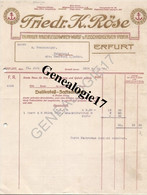 96 0686 ALLEMAGNE ERFURT Thuringe 1915 FRIEDR. K. ROSE  Thuringer - Straßenhandel Und Kleingewerbe