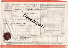 96 0670 BELGIQUE 1901 VRACHBRIEF VERVOER BINNEN BELGIE Lettre De Voiture CHEMINS DE FER DE L ETAT - Tampon En Cire  TRAI - Transports