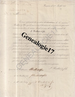 96 0648 SUISSE GENEVE 1853 Dissolution Sté J. BROLLIET Et  FILS Procuration AD. GOLAY à DELAYE De CHAMBERY - Suisse