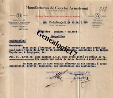96 0549 ESPAGNE  PALAFRUGELL ( Prov De Gerona )  SPAIN 1936 Manufactura De Corchos  ARMSTRONG à TAULERA - Spain