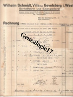 96 0507 ALLEMAGNE VILLA B. GEVELSBERG 1927 WILHELM SCHMIDT VILLA GEVELSBERG WESFT - Altri & Non Classificati