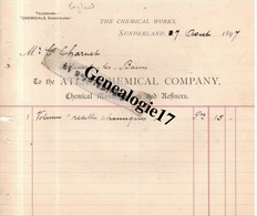 96 0491 ROYAUME UNI ANGLETERRE SUNDERLAND 1897 THE CHEMICAL WORKS - ATLAS CHEMICAL COMPANY - Reino Unido