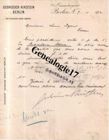 96 0452 ALLEMAGNE BERLIN 1911 Ets GEBRUDER KIRSTEIN  REICHSBANK GIRO CONTO - Altri & Non Classificati