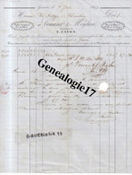 96 0424 SUISSE GENEVE 1853 Tissu Manufacture Anglaise Et  Suisse VOUANT Et  MEYLAN Succ  F. FAVON 90 Rue Du - Suisse