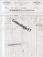 96 0419 SUISSE GENEVE 1853 Tissu Et  Articles Anglais O. BOUSQUET 183 Rue De Terraillet à DELAYE  Tampon Vert &amp - 1843-1852 Poste Federali E Cantonali