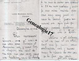 96 0321 ROYAUME UNI ANGLETERRE 1896 LORD WARDEN HOTEL DOVER 1896 - Ver. Königreich