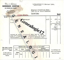 96 0186 SUISSE LA CHAUX DE FONDS 1948 Vin Spiritueux  GEORGES HERTIG Dest Gottfried MOOR - Suisse