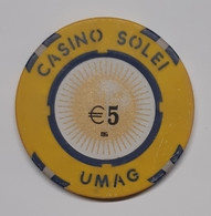 TOKEN JETON CROATIA CASINO SOLEI UMAG 5 EUR - Casino