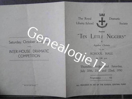 F ANGLETERRE The Royal Dramatic Liberty School Society ROMFORD 1950 Programme - Royaume-Uni