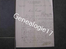 F BELGIQUE ANVERS Agent En Grains Graines C D LEHMANN Lettre 1881 - 1800 – 1899