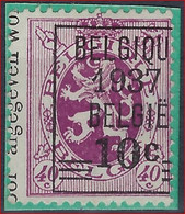 ONBEKEND / INCONNU Nr.  455  BELGIQUE 1937 BELGIE 10 C " KANTDRUK "  ;  Staat Zie Scan ! Inzet Aan 65 € ! - Typos 1929-37 (Heraldischer Löwe)