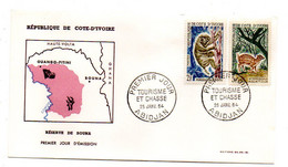 Côte D'Ivoire -- 1963 -- 1er Jour  " Réserve De BOUNA " ( 2 Valeurs )....cachet  ABIDJAN....à Saisir - Costa D'Avorio (1960-...)