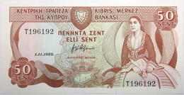 Chypre - 50 Cents - 1989 - PICK 52a.3 - NEUF - Cyprus