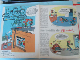 SPI920 : DOUBLE PAGE REVUE SPIROU ANNEES 70 : GASTON LAGAFFE - DES INEDITS DE FRANQUIN - Gaston