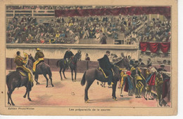 3834 Carte Postale CORRIDA Les Préparatifs De La Course     édition Photo Nîmes  Taureau - Corridas