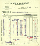 Rheydt Mönchengladbach 1921 Rechnung " Naber & Co Eisengroßhandlung " - Other & Unclassified