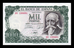 España 1000 Pesetas Echegaray 1971 Pick 154 Serie 2U Capicua Radar SC- AUNC - 1000 Peseten