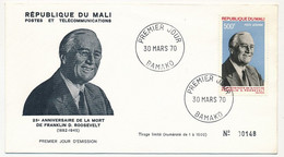 MALI => FDC => 500F Franklin D. ROOSEVELT - Bamako - 30 Mars 1970 - Malí (1959-...)