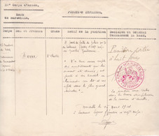 MARSEILLE/ 15EME CORPS D ARMEE / PUNITION JOLI CACHET 1924 - Documenti
