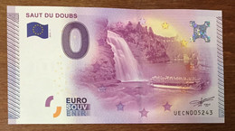2015 BILLET 0 EURO SOUVENIR DPT 25 SAUT DU DOUBS ZERO 0 EURO SCHEIN BANKNOTE PAPER MONEY - Private Proofs / Unofficial