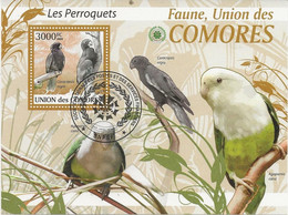 COMORES - BLOC FAUNE *LES PERROQUETS - OBLITERE -TB - ANNEE 2009 - COTE : 22 € - Comores (1975-...)