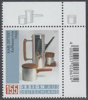 !a! GERMANY 2020 Mi. 3566 MNH SINGLE From Upper Right Corner - Design From Germany: Dittert, Coffee Service - Nuevos