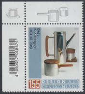 !a! GERMANY 2020 Mi. 3566 MNH SINGLE From Upper Left Corner - Design From Germany: Dittert, Coffee Service - Unused Stamps