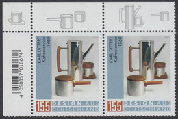 !a! GERMANY 2020 Mi. 3566 MNH Horiz.PAIR From Upper Left Corner - Design From Germany: Dittert, Coffee Service - Unused Stamps
