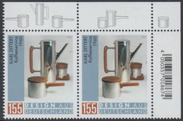 !a! GERMANY 2020 Mi. 3566 MNH Horiz.PAIR From Upper Right Corner - Design From Germany: Dittert, Coffee Service - Unused Stamps