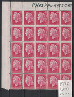 France - Yvert 1536Ba - Bloc De 25 Timbres Avec Deux Bandes Phosphore - Neuf Sans Charnière - 1967-1970 Marianne Of Cheffer