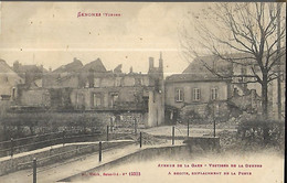 SENONES -- Avenue De La Gare Vestiges De La Guerre  CPA  1921 - Senones