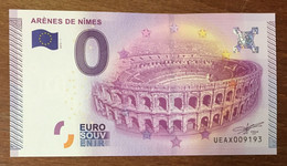 2015 BILLET 0 EURO SOUVENIR DPT 30 ARÈNES DE NÎMES ZERO 0 EURO SCHEIN BANKNOTE PAPER MONEY - Private Proofs / Unofficial