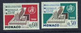 MONACO - Organisation Mondiale De La Santé - Y&T N° 703-704 - 1966 - Neufs