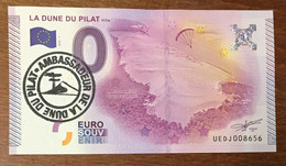 2015 BILLET 0 EURO SOUVENIR DPT 33 LA DUNE DU PILAT + TAMPON ZERO 0 EURO SCHEIN BANKNOTE PAPER MONEY - Private Proofs / Unofficial