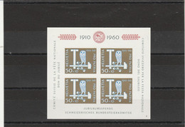 Suisse Yvert Bloc 17 ** Pro Patria 1960 Neuf Sans Charnière - Blocs & Feuillets