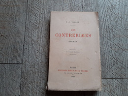 Les Contrerimes De J P Toulet Poèmes Poésie 1929 - Auteurs Français