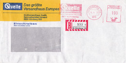 Eingedruckter R-Zettel,  85 Nürnberg 113,  Nr. 533 Ub " C", Grossversandhaus Quelle - R- & V- Labels