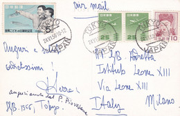 GIAPPONE - CARTOLINA AIR MAIL - TOKYO - SOPHIA UNIVERSITY -  VIAGGIATA PER MILANO - ITALY - Covers & Documents