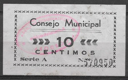 CABRA (CORDOBA). AÑO 1936. 10 CTS NEGRO SOBRE PAPEL ROSA. - Other & Unclassified