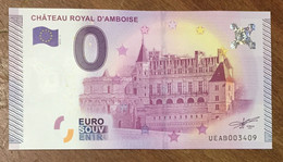 2015 BILLET 0 EURO SOUVENIR DPT 37 CHÂTEAU ROYAL D'AMBOISE ZERO 0 EURO SCHEIN BANKNOTE PAPER MONEY - Private Proofs / Unofficial