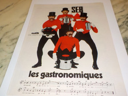 ANCIENNE   PUBLICITE LES GASTRONOMIQUES  DE SEB 1972 - Autres Appareils