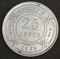 BELIZE - 25 CENTS 1993 - Elizabeth II - 1er Effigie - KM 36 - Belize