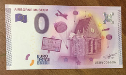 2015 BILLET 0 EURO SOUVENIR DPT 50 AIRBORNE MUSEUM ZERO 0 EURO SCHEIN BANKNOTE PAPER MONEY - Essais Privés / Non-officiels